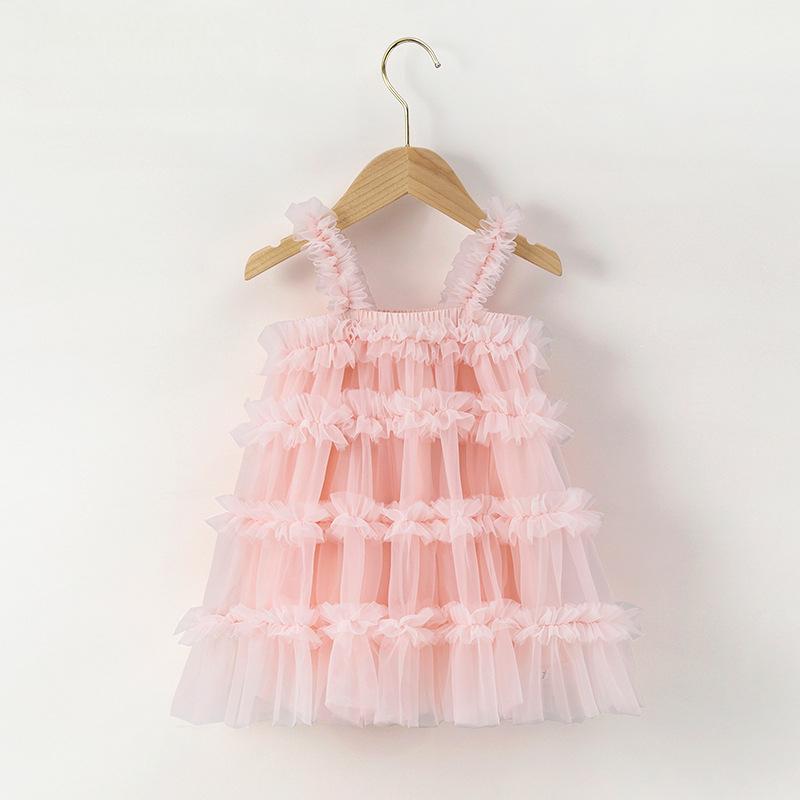 Girls' Puffy Princess Dress New Spring Strap Dress Baby Girl Formal Dress Girls' Skirt