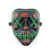 Wireless Scary Glowing Mask LED Luminous Purge Mask Halloween Carnival Light Up Cosplay Party Mask Festival Costume Supplies