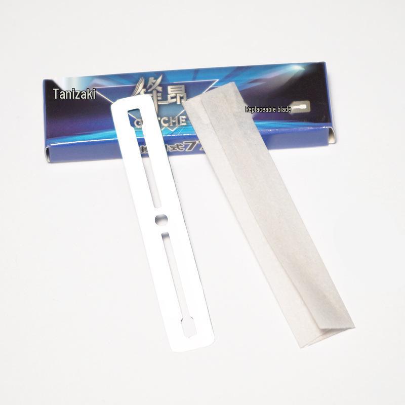 Tanizaki Stainless Razor Blades, Small 77 Double-Sided Blades for Men's Shaving & Hairdressing