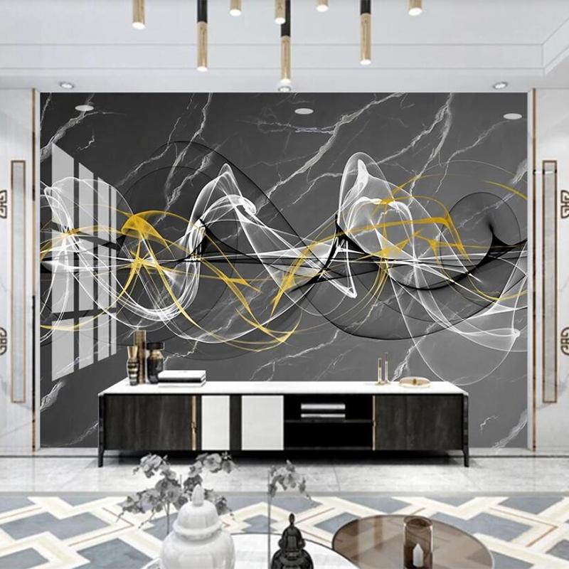 Wallpaper 3d Gray Marble Wallpaper Light Luxury Abstract Muraltv Background Wall Sticker Home Decor