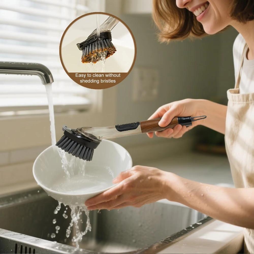Replacement Head Pot Cleaning Brush Long Handle Kitchen Cleaning Brush Pot Scrubber  Sink