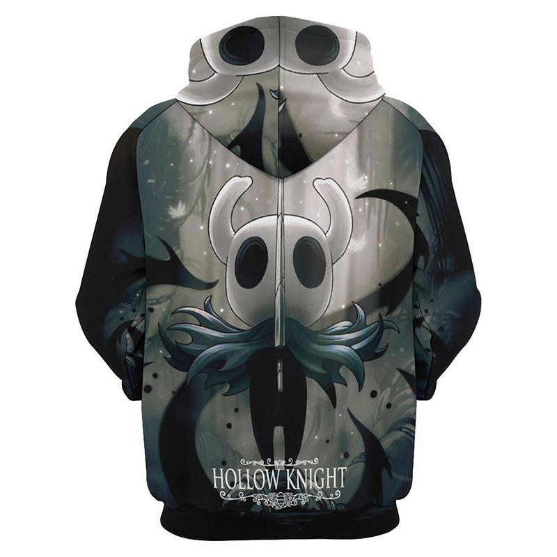 Cartoon Anime Game Pattern Men's Hoodie Hollow Knight Clothing 3D Printing Outdoor Sports Shirt Fashion Oversized Top Kids Clothes