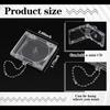 Misdary Mini Cd Keychain Album Cases Plastic Cd Cases Clear DVD Cover Bulk DVD Jewel Keyring Music Blank Mini Compact Disc Holder Pendant
