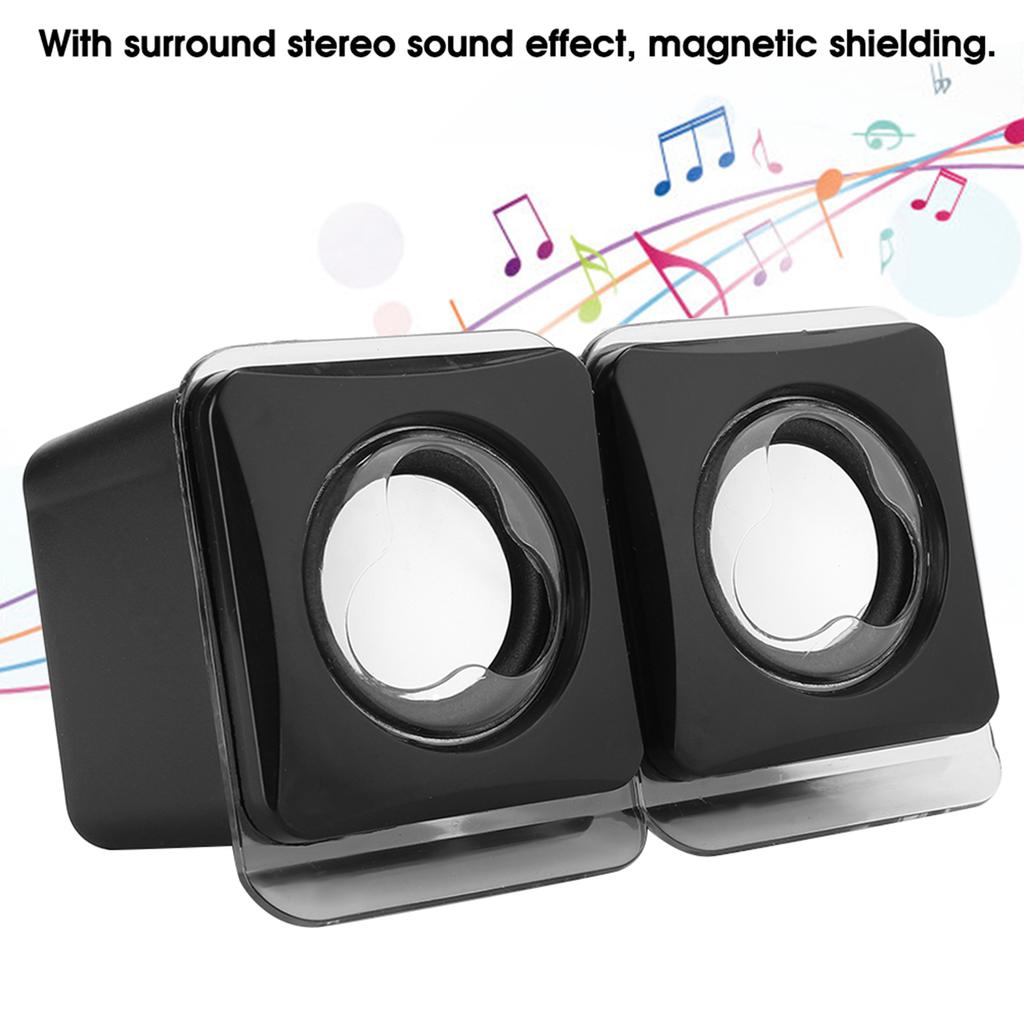 Mini USB2.0 Desktop Laptop Computer Wired Stereo Music Speaker Multimedia Speaker System
