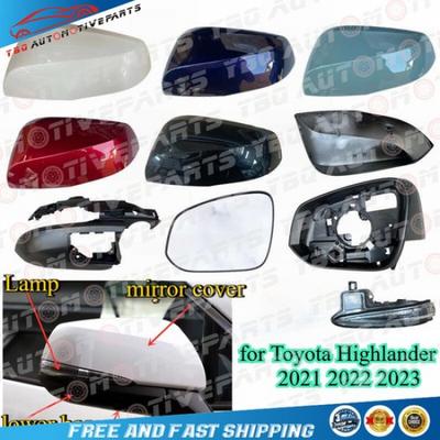 Capa de Espelho Lateral de Carro Para Toyota Highlander ~ Base da Moldura da Lente Cobertura Lâmpada