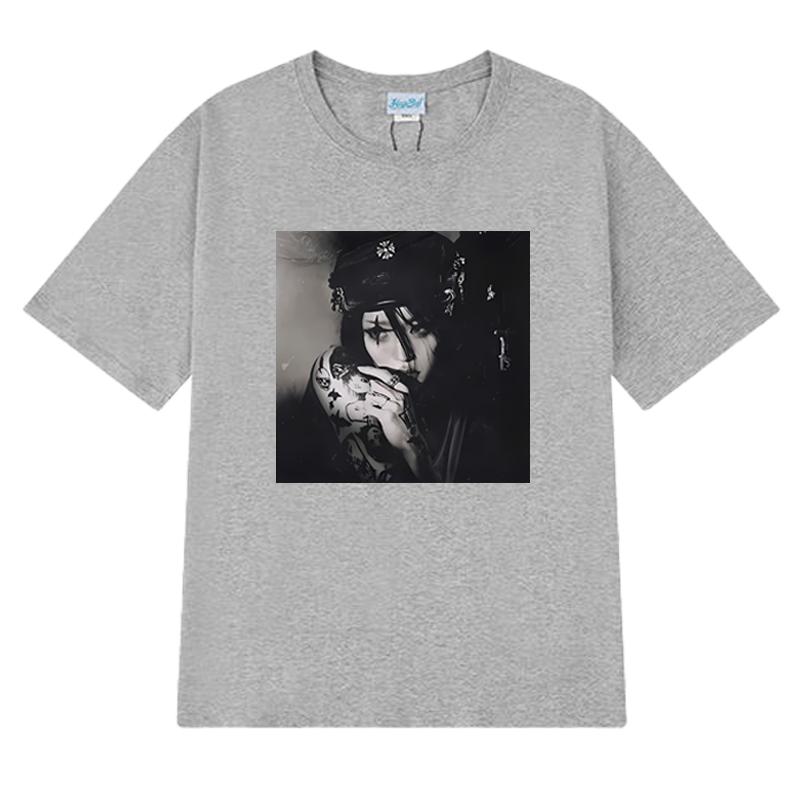 Horká zpěvačka YEULE Evangelic Girl Is A Gun Album Tričko Pánské Dámské vintage Oversized trička s krátkým rukávem Unisex 100% bavlna Topy