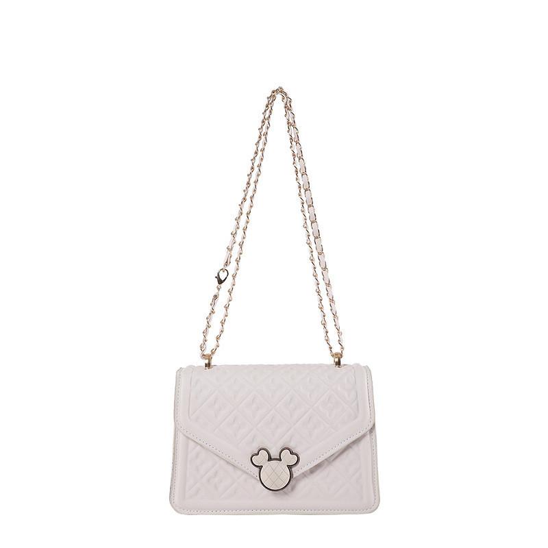 Wholesale 2024 Spring Fashion Trend Commuter Embossed Square Bag Versatile Chain Shoulder Crossbody Bag бежевый