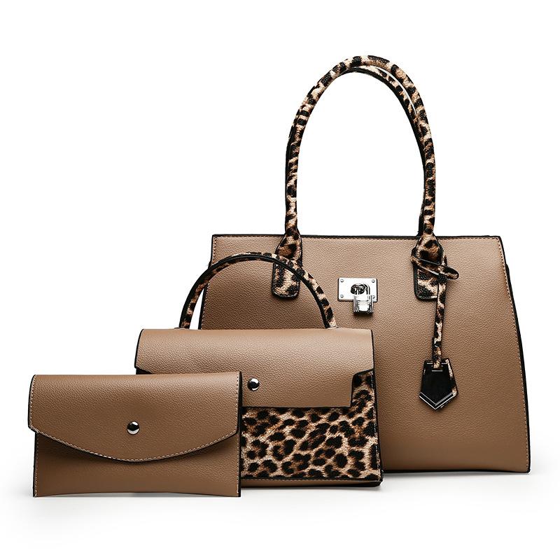 

Fashion women s bags, new retro leopard print three-piece set, shoulder portable messenger bag. one size fits all хакі