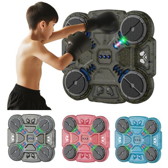 Music Boxing Machine Bluetooth-compatible Music Punching Target Smart Reaction Boxing Pad with 3 Speed Modes & LED Lights Rechargeable Fitness Toy