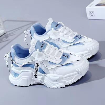 Zapatos Casuales Versátiles para Estudiantes, Zapatos de Malla con Suela Gruesa, Zapatos de Mujer, Zapatillas para Correr, Zapatos Deportivos