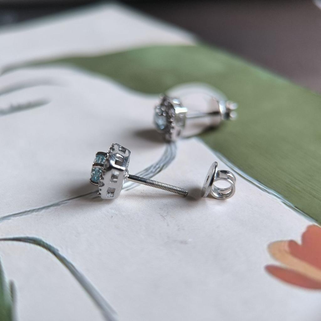 Серебряные серьги с натуральным топазом 0.89ct (2188513)