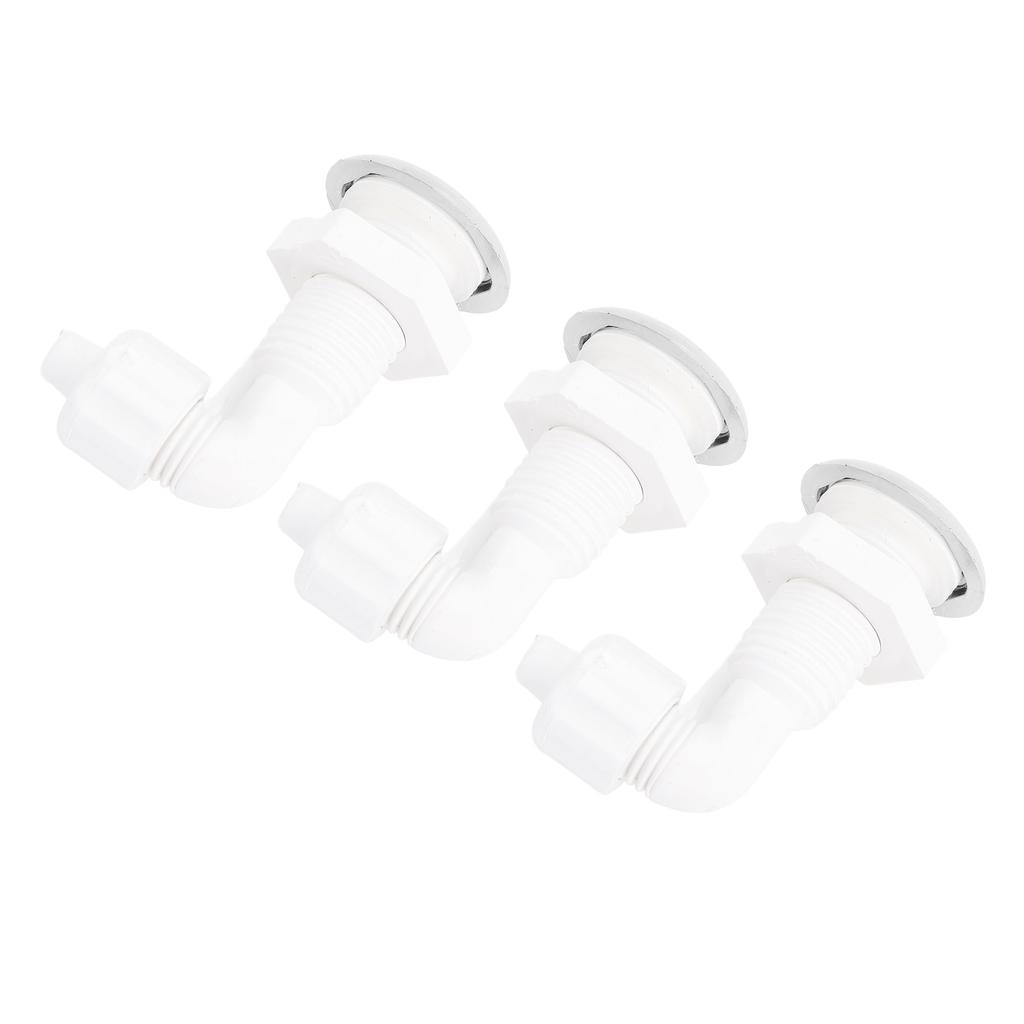 3 Stück Whirlpool Drehbogen Blasenluftdüse Robuste PVC Whirlpool Luftdüse Massage Badewannendüse für