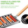 Leeseph Stainless Steel Hotdog Grill Roller, Sausage Roller Rack Barbecue Tools, Gathering Party Barbecue Camping Accessories