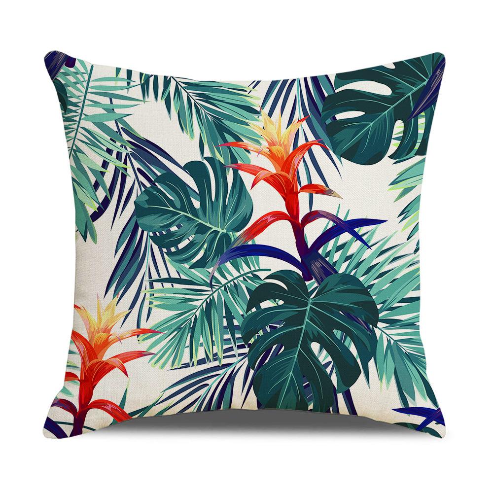 Ins Nordic Tropical Plant Pillow Cover New Home Furnishings Office Lumbar Cushion Pillow Cover