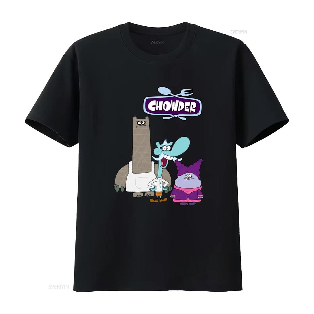 Chowder Cartoon Logo T Shirt For Featuring Schnitzel Mung Daal Chef Characters Perfect Fans Of The Show Vintage Washed