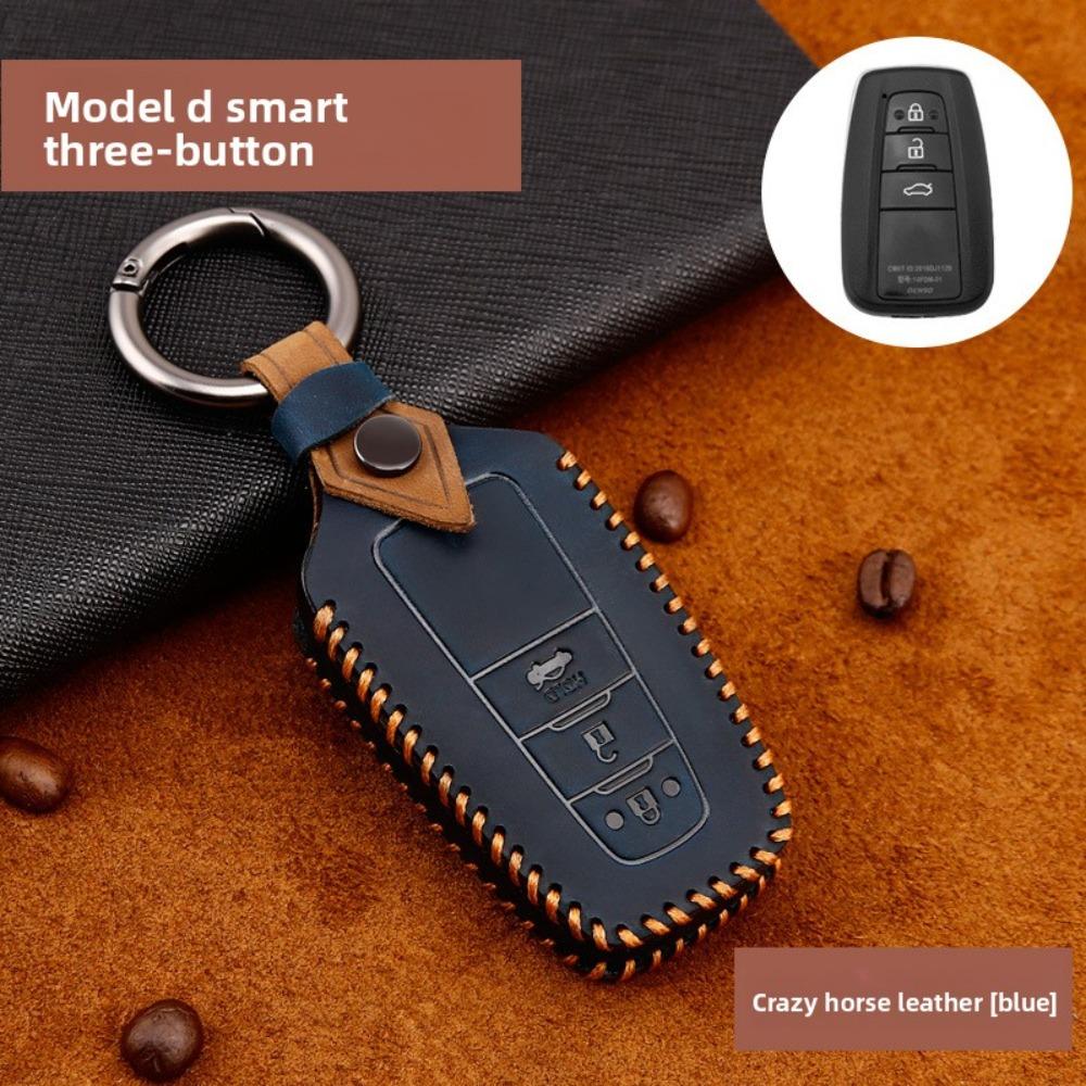 Für Toyota Autoschlüsselhülle Top-Grain Crazy Horse Leder Schlüsselhülle Luxus Schlüsselhülle Premium Schutz