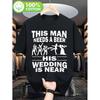 Funny Bachelor Party Unisex T-Shirt for Men | 100%, Short Sleeve, Black with White Graphics, Ideal for Groom and Groomsmen Celebrations, Humorous Clot