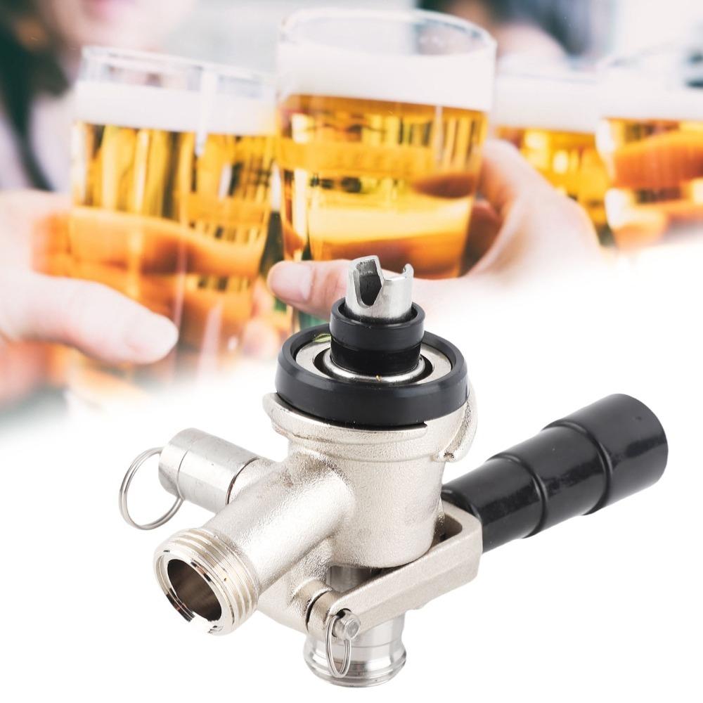 7 piece S Type Draft Beer Dispenser Silver Keg Coupler S Type Durable Check Valve Brewing System
