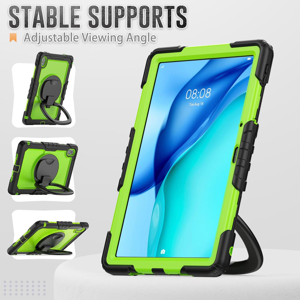 For Huawei MatePad SE 11 Kickstand Case PC + Silicone Tablet Cover with Shoulder Strap