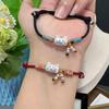Exquisite Sterling Silver 999 Cat Baguette Bead Bracelet - Cute Lucky Charm Gift