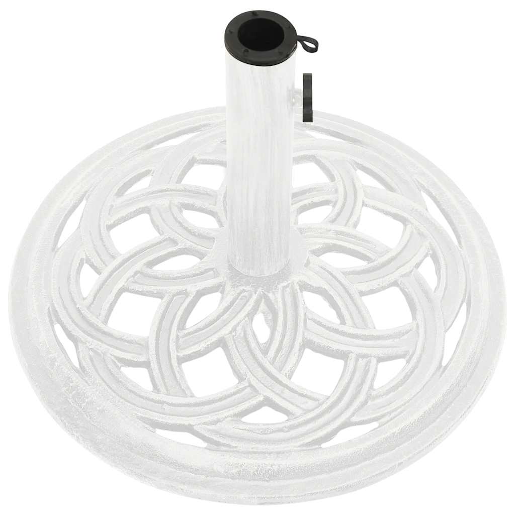 Vidaxl Podstawa Pod Parasol, Biała, 44X44X31 Cm, Żeliwo