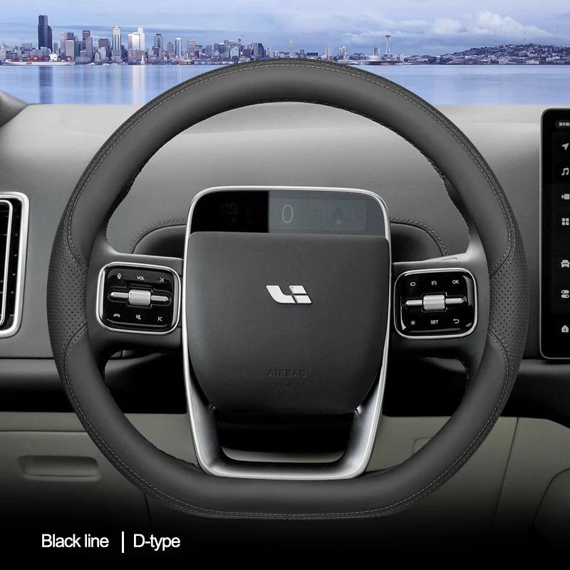 High Quality Leather Car Steering Wheel Cover for Li Lixiang Leading Ideal One L7 L8 L9 2020 - 2026 Braid On Steering-Wheel