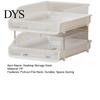 Vertical File Sorter Double Layer Desktop Storage Rack, Stackable Clear PP Organizer, Financial Document Space Saving Holder, for Office School