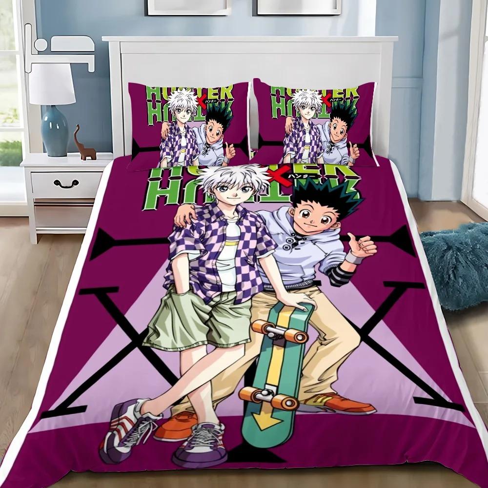 Comforter 3D Prints Hunter X Hunter Bedding Set Adult Boy Girl Bedroom Decoration Children Single Double Large Size