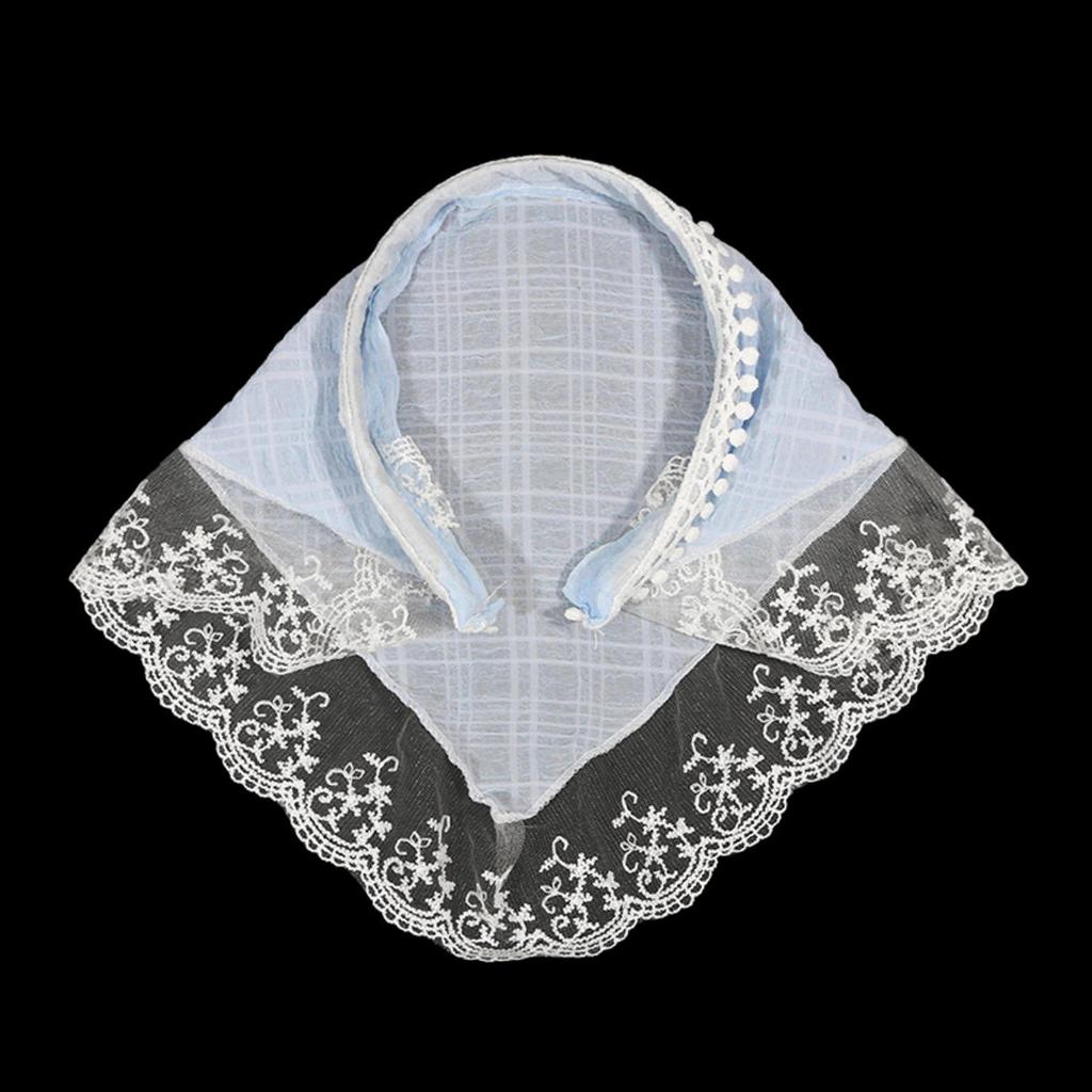 Retro Lace  Headband Print Hair Scarf  Triangle Headscarf  Hair Bands for Womens Girl Fashion Sweet Kerchief