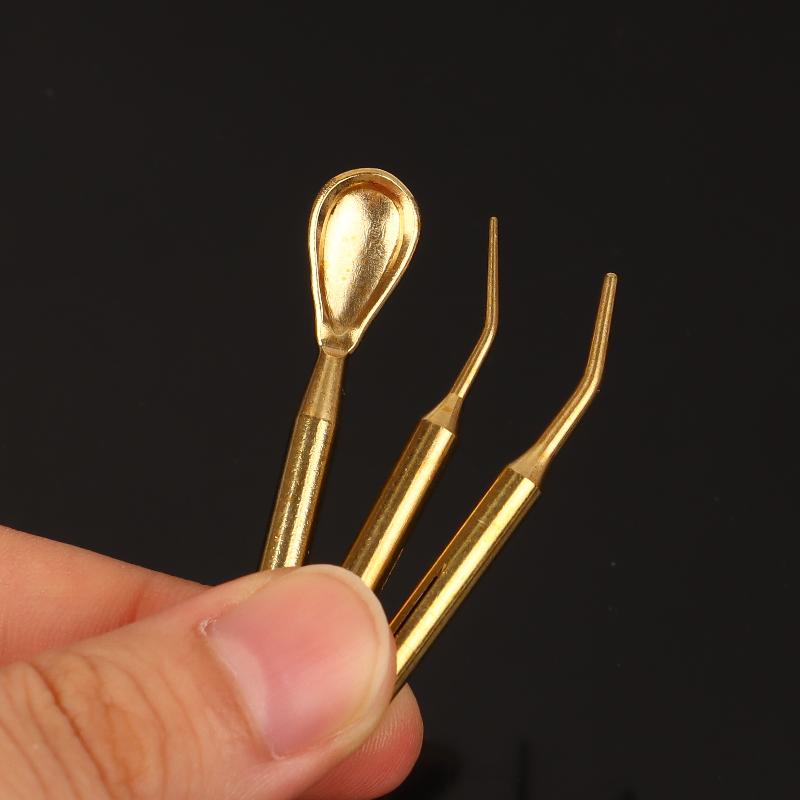 6 Pcs/Box Dental Electric Waxer Tips Dental Wax Carving Knife Pen Pencil Copper Tips For Lab