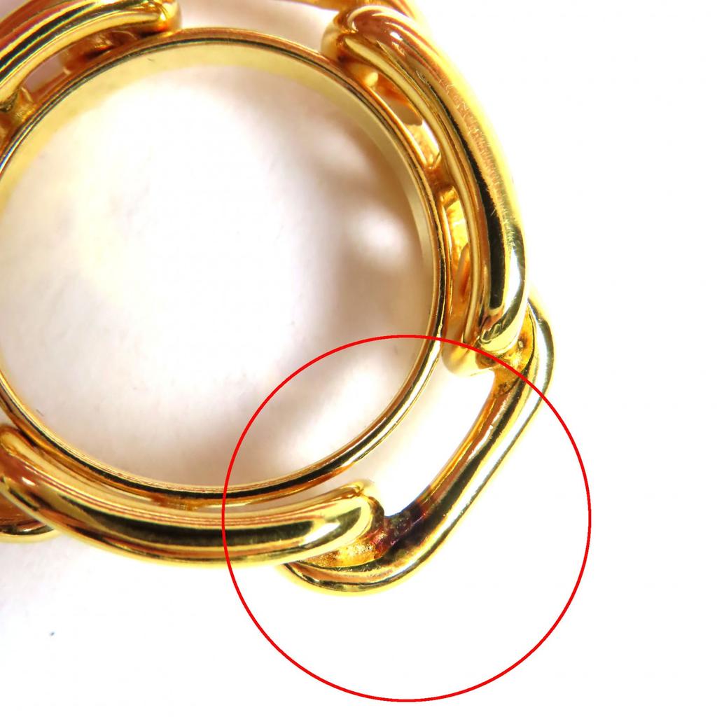 Excellent HERMES Scarf ring Lugate gold Women Used