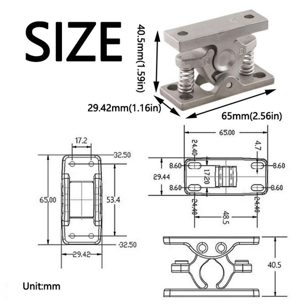 Universal Spring Loaded Door Lock Stainless Steel Double Roller Catch  Camper
