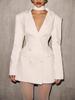 Stylish Women's Solid Color Long Sleeve Lapel Cardigan - Slim Fit Outerwear 8201