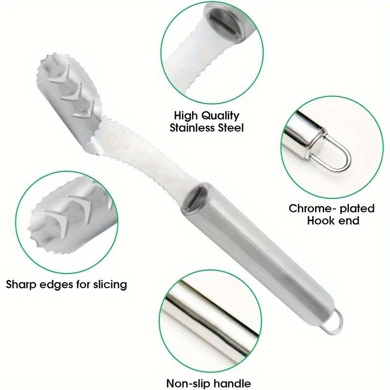 2pcs Stainless Steel Fruit Corer, Red Pepper Seed Remover, Vegetable and Fruit Corer, Kitchen Gadget, Convenient for Peeling and Slicing