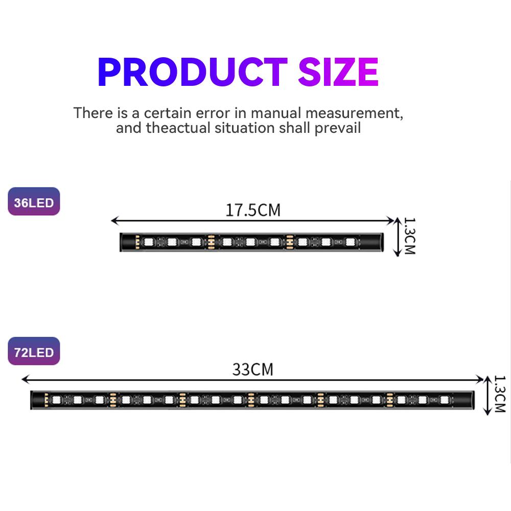 12V Car Motors Decor Lamp 4IN1 Waterproof LED RGB Color Car Lighting Flexible Strip Light Motorcycle Accessories