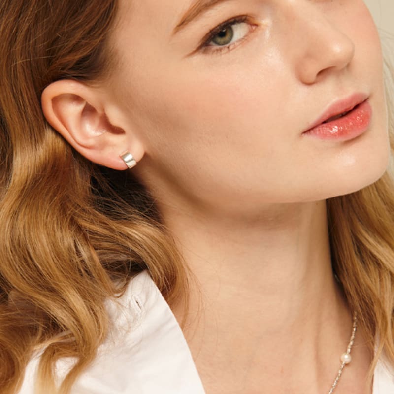 Murmur [925silver]Petit Flat Hoop Earring