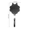 Heart Shaped Waffle Maker Non Stick Detachable Handle Waffle Irons Aluminum Alloy Portable Cake Mold