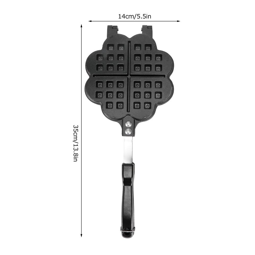Heart Shaped Waffle Maker Non Stick Detachable Handle Waffle Irons Aluminum Alloy Portable Cake Mold