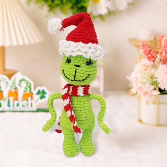 Christmas Crochet Kit Crochet Starter Kit with Step-by-Step Video Tutorials Santa Claus Nutcracker Green Elf Knitting Set for Beginners
