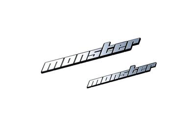 MONSTER SPORT Verchromtes Emblem (Keine PIN) Klein 100 x 15mm ZZZE37