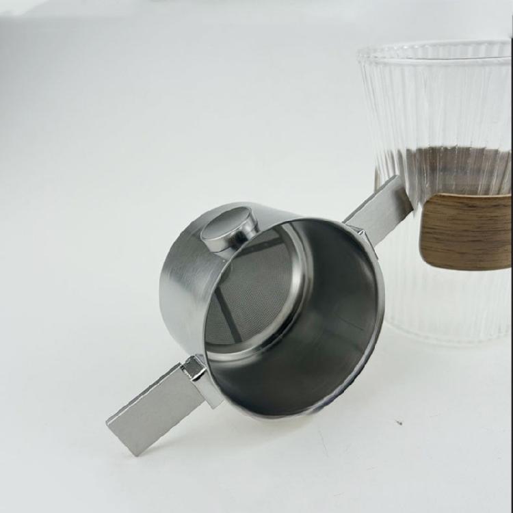 Filtre à café manuel portable Tasse à café professionnelle pour verser le café Texture acier inoxydable pour le camping en plein air le bureau