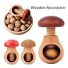 Practical Wooden Nutcracker Mushroom Shaped Multifunctional Walnut Opener Easy Cracking Nuts Tongs