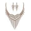 Fashion Exaggerated Personality Trendy Neck Chain Full Of Diamond Tassel Necklace Design Sense Necklace