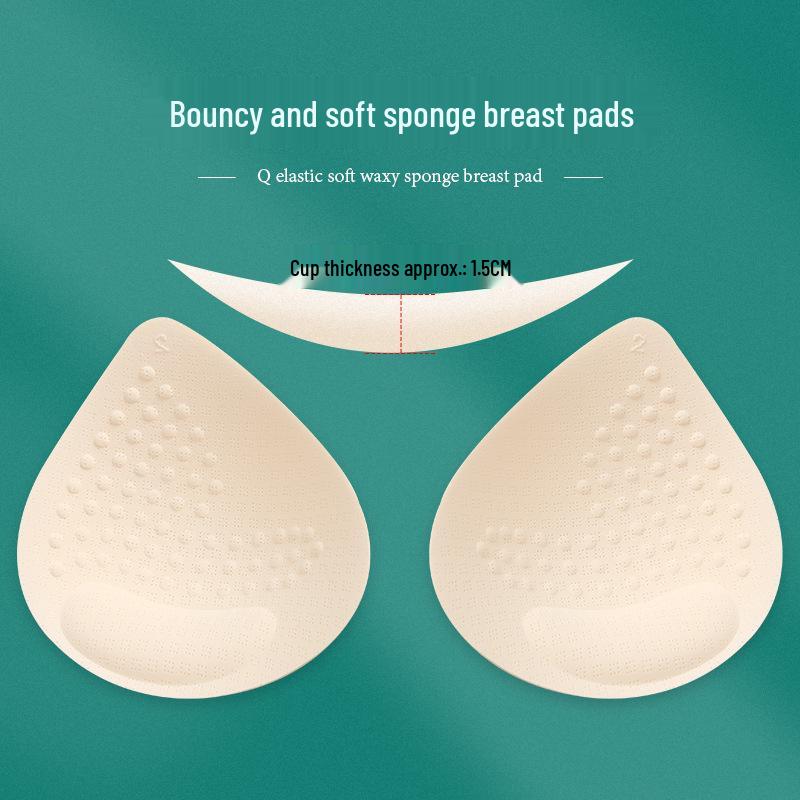 Beautiful Back Bra Inserts: Thin & Thick Latex Breast Pads, Women's Replacement Sponge for Separate Support, One-Piece Design