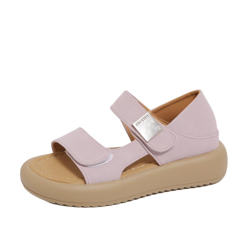 

Large size foreign trade shoes women s 2025 summer new casual and comfortable two-wear outer thick-soled fashionable women s sandals 42 светло-фиолетовый
