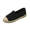 Fisherman Shoes Women's Thick-soled Low-top Canvas Straw Woven Spring and Summer New One-pedal Comfortable, Simple and Shallow Leisure