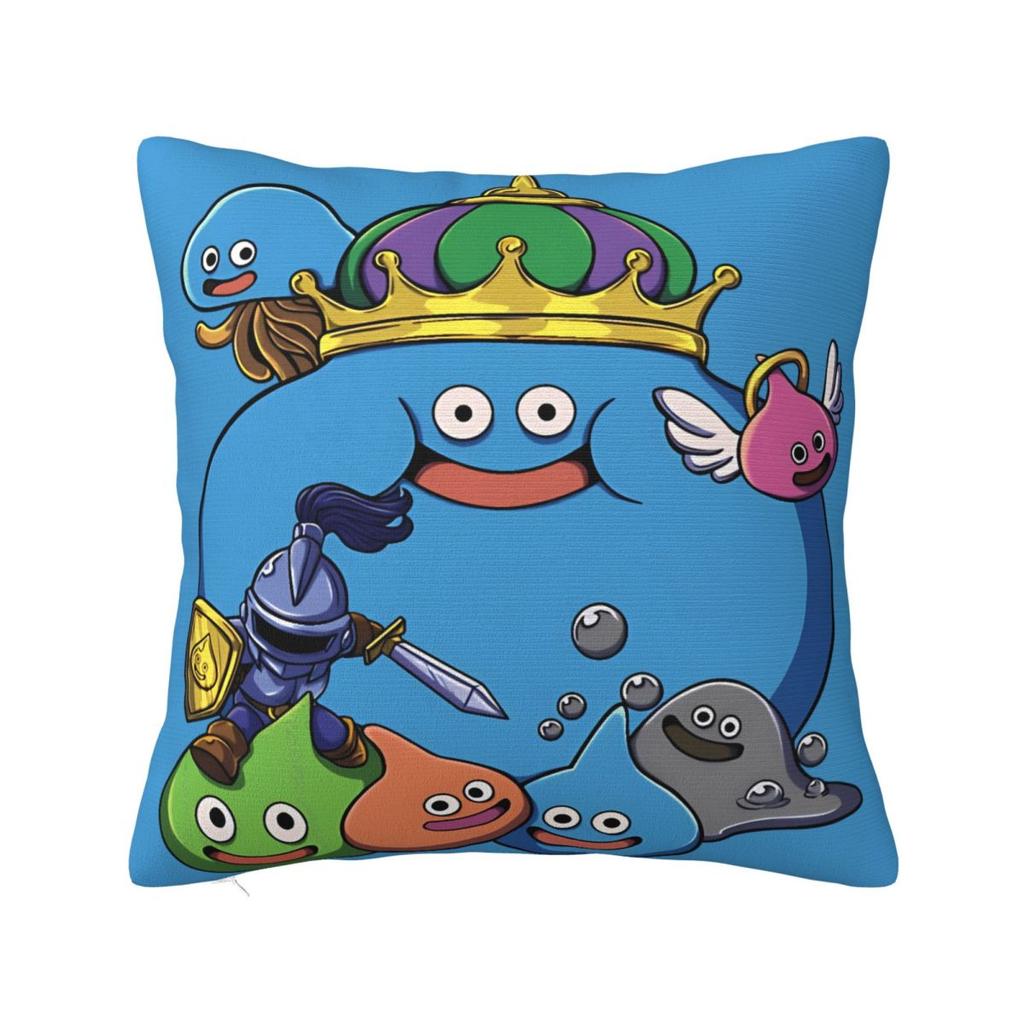D-Dragon Quest Slime Pillow Case Cushion Cover Square Custom Diy Pillow Cover Fashion Pillowcases For Living Room Chair