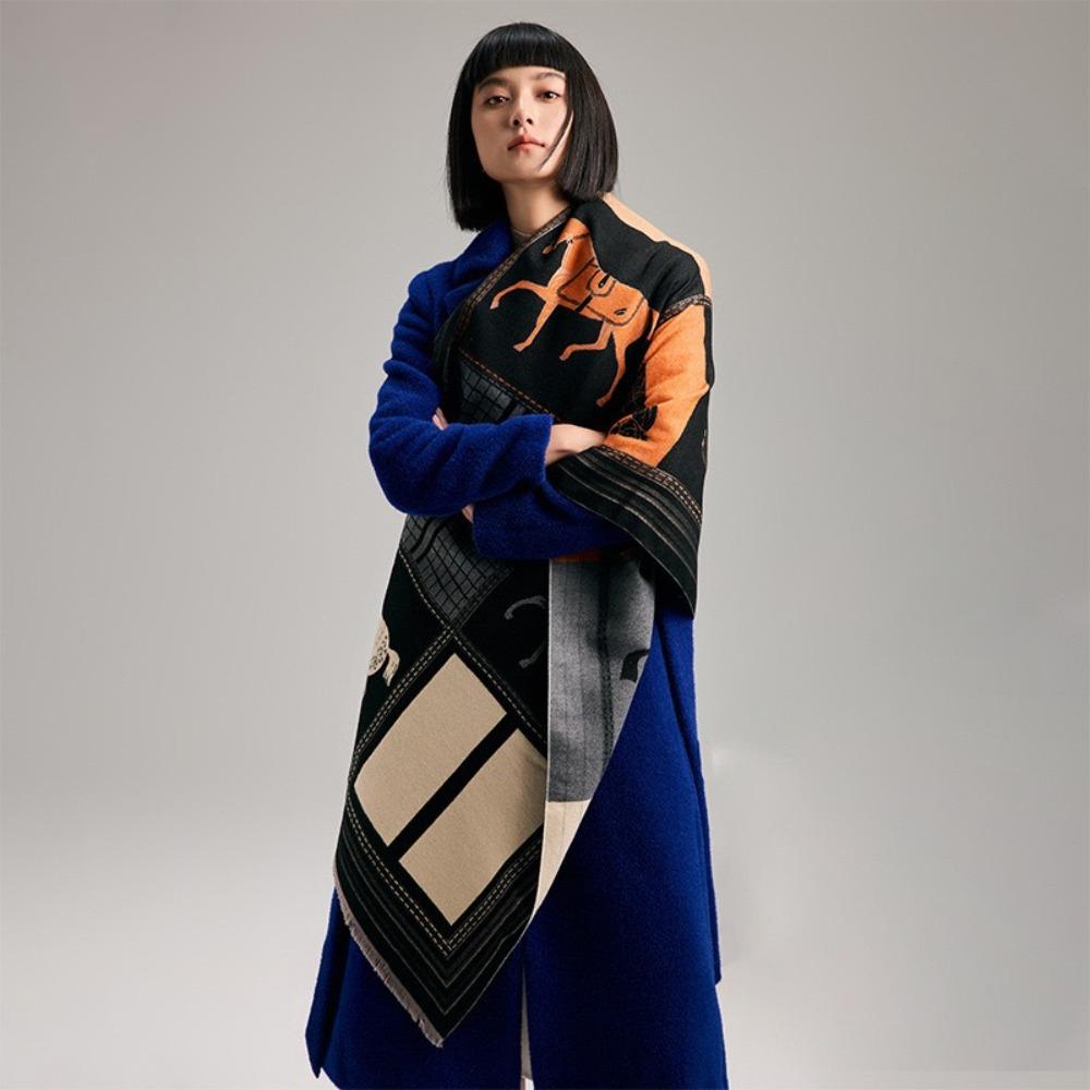 

Female Shawl Wrap Warm Blanket Fashion Cashmere Scarf for Women фіолетовий