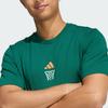 Adidas T Shirts Men's University Green Crew Neck Moderate JZ5043