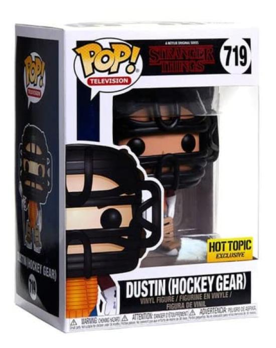 Stranger Things Dustin Hockey Gear Topic Funko Vinyl Figure compatible pop box protector - [Hot Exclusive] Pop! (with case)
